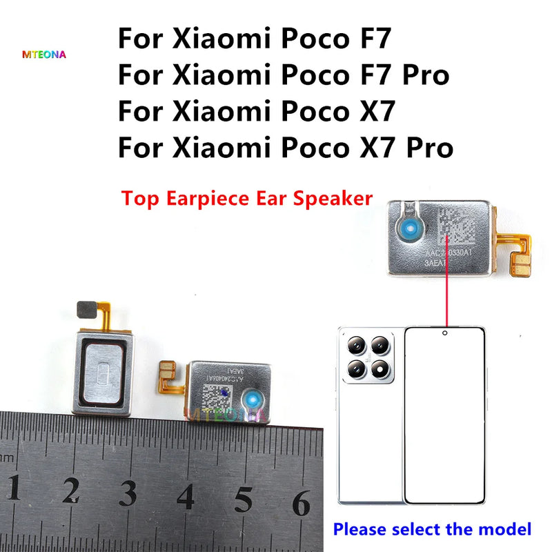 Earpiece Earphone Top Ear Speaker Sound Flex Cable For Xiaomi Poco X7 Pro /  F7 Pro Phone Buzzer Ringer Replacement