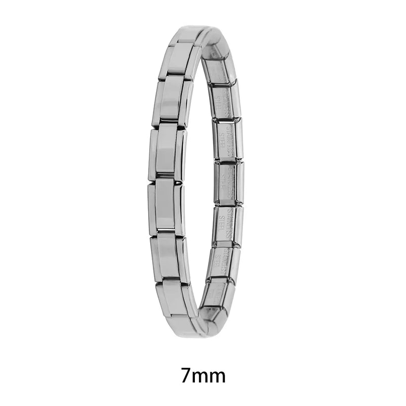 Hapiship New Women's Jewelry 9mm Width Itanlian Elastic Charm Bracelet Fashion Stainless Steel Bangle ST - Visuel 24 | SAMAG