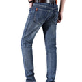 Summer Thin Men's Elastic Cotton Jeans Fashion Blue | SAMAG
