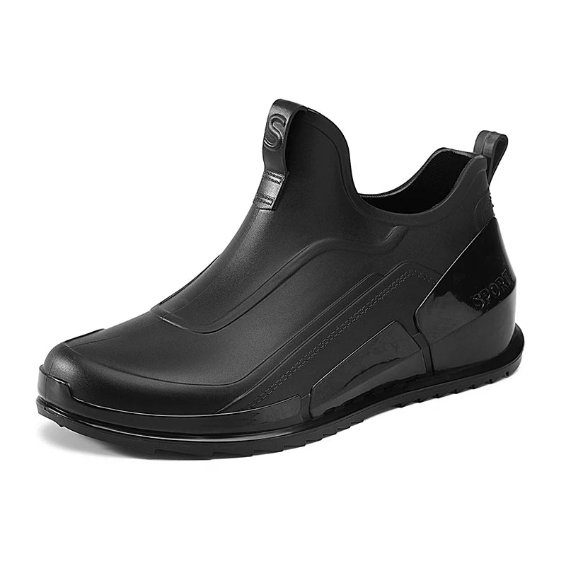 Men's rain shoes four seasons new soft sole anti-slip waterproof outdoor casual fishing water shoes chef kitchen work rain boots