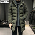 2026  Long Down Jackets Winter Coats Chaquetas Hooded Casual Winter Parkas High Quality Male Green Warm Parkas Coats Size 4XL