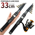 1.5/1.8/2.1/2.4M Fishing Rod Reel Set Ultra Light Carbon Fiber Rod and 5.2:1 Gear Ratio Reel Travel Sea Freshwater Fishing Set