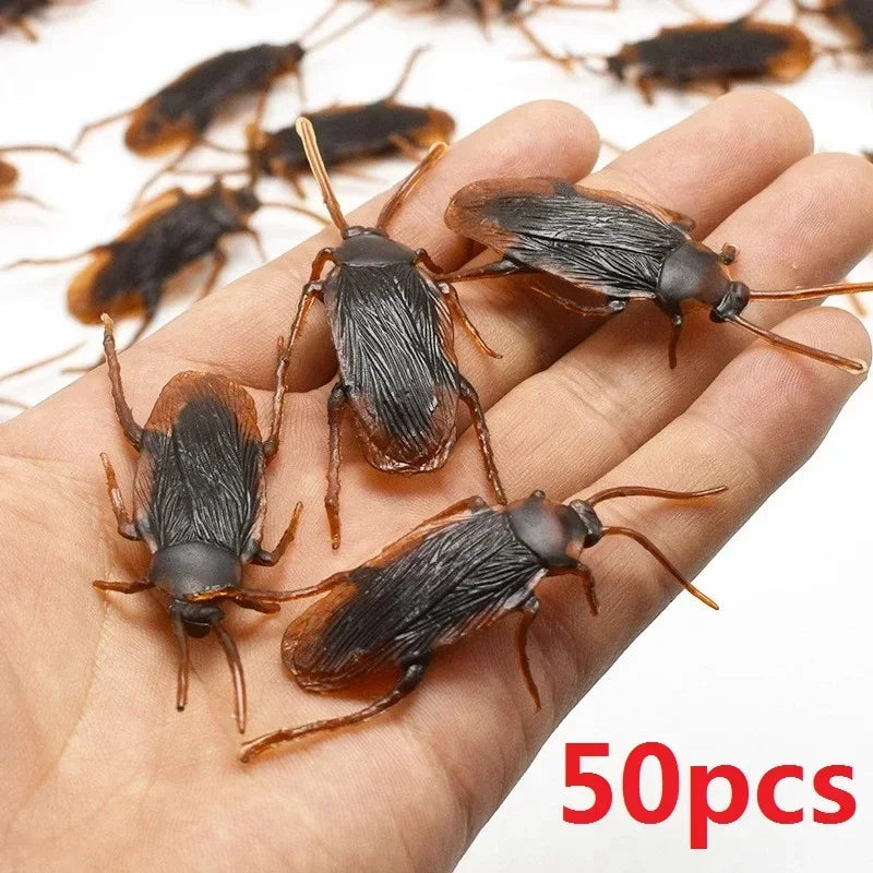Rubber Cockroach Prop Realistic Fake Prank Joke Toy for Halloween Party Cosplay Special Lifelike