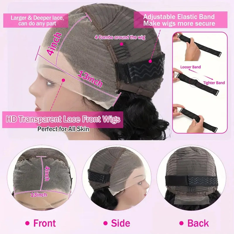 Vietnamese Super Double Drawn Human Hair Wig 13x4 Lace Front Wigs Vietnamese Raw Hair Wigs Loose Body Wave Full Thick End Wigs