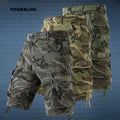 Men's Camo Cargo Shorts Outdoor Multi-Pocket Cotton | SAMAG