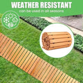 NonSlip Wooden Garden Pathway Decorative Curved Outdoor Walkway Easy Installation Weatherproof Garden Walkway Garden