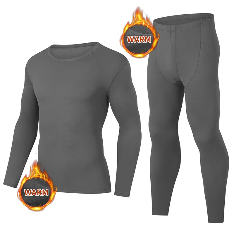 2/4-piece Set Of Autumn And Winter Men's Solid Color Classic Round Neck Warm Underwear Set Casual Mid Neck Bottom Top Warm Pants
