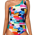 S-XL Shiny Swimwear Women Beach One Piece Swimsuit | SAMAG