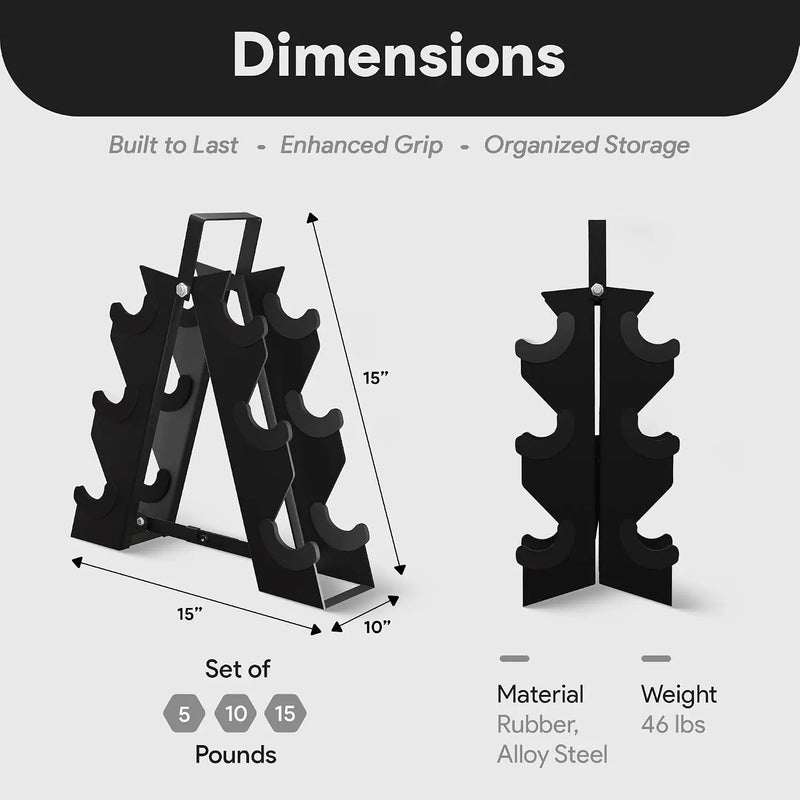 Premium Rubber Encased Hex Dumbbell Set, 46LBS / 60LBS | SAMAG