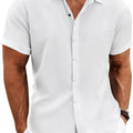 Men's Fashion Casual Solid Color Shirt Pullover Button | SAMAG