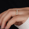 925 Sterling Silver Zircon Fashion Gorgeous Half Circle Round Ring For Women Engagement Anniversary High Quality Fine Jewelry