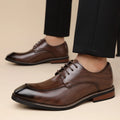 Men's Business Formal Leather Shoes, Comfortable Soft Sole Derby Shoes, Breathable Anti-Slip Commuter Banquet Men's Shoes-HT1009