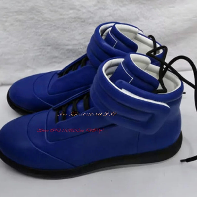 Real Picture Leather Street Style Men's Casual Shoes High Top Sneakers Man Boots Outdoor Activity Zapatillas Hombre Chaussure
