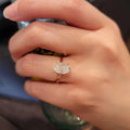 Oval Cut 925 Sterling Silver 1-3carat Moissanite Engagement Ring for Woman 14k Gold Plated Wedding Gifts with Certificate