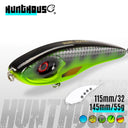 Hunthouse Musky Buster Jerkbait Fishing Lure 115mm/32g 145mm/55g Slow Sinking Loud Sound Vib Vibration For Sea Bass Pike LW129
