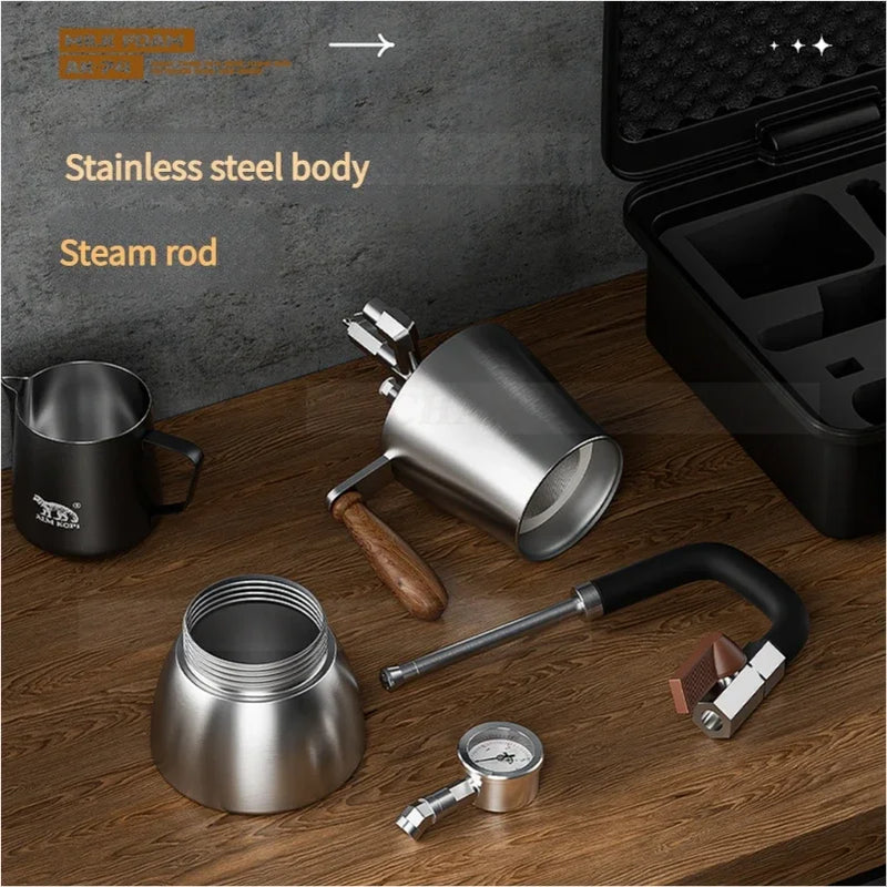 HomeWise AK-74 Portable Milk Frother Stainless Steel Milk Steamer Water Vapor Separator Drying vapour Coffee Making Milk Coffee