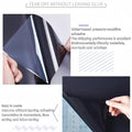 Black Opaque Glass Self-Adhesive Film, Uv Protection, Full Blackout Self-Adhesive Window Film, 100% Suitable for Glass Stickers in Offices and Homes