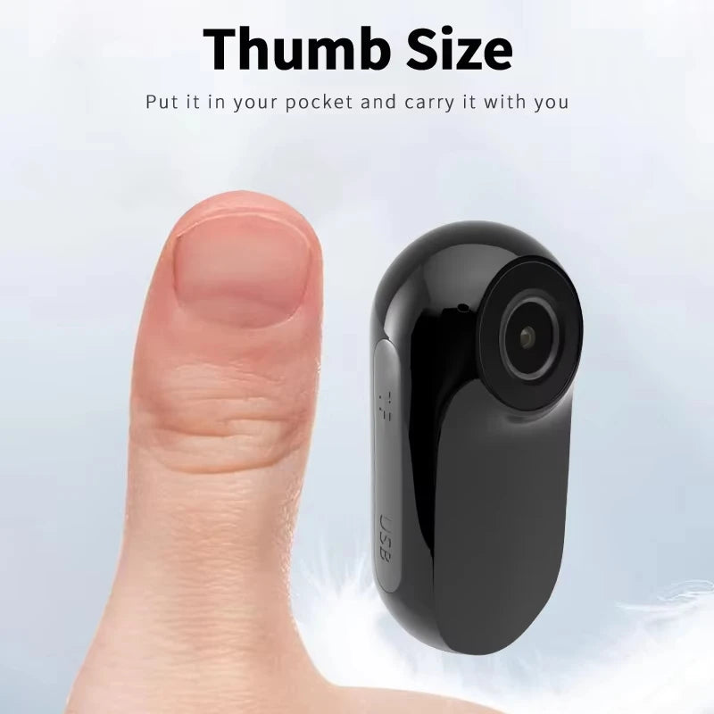 New Thumb Camera Sports DV 1080P Mini Action Camera 360 Rotating Cycling Camera, Anti-Shake Driving Recorder