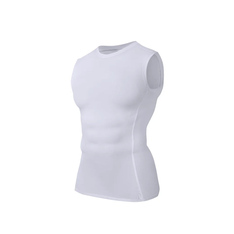 Men's Sleeveless Compression Vest Tight Fit Quick Dry Breathable Moisture Wicking Summer Gym Fitness Sports Tank Top