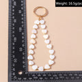 Pretty Handmade Pearl Bowknot Keychain for Women Girl Love Heart Key Ring Pendant Handbag Accessories DIY Jewelry Gift