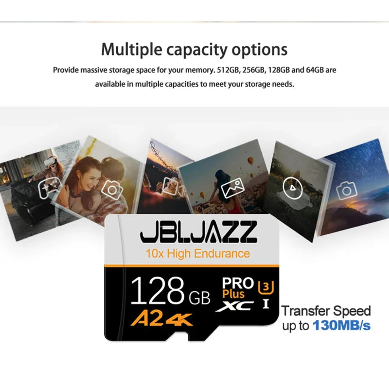 2026new 128GB Memory Cards Class 10 High Speed Micro TF/ SD Card Stable Performance SD Memory Card for Phones/Digital Camera