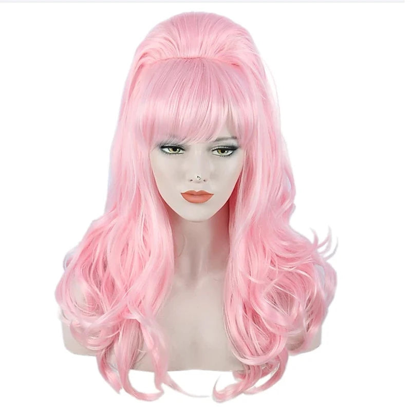 HAIRJOY Beehive  Wig Womens Curly  Long Heat Resistant Synthetic Hair Cosplay Wigs