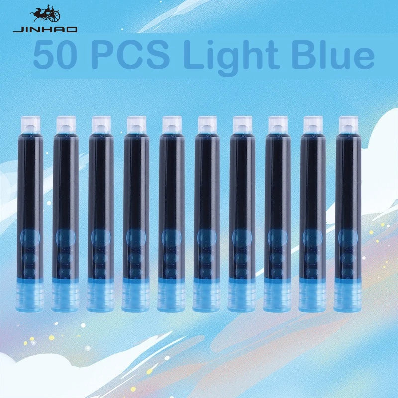 500/12 PCS JINHAO 12 Colors 3.4mm Non carbon Fountain Pen Ink Universal Sac Cartridges Refills School Office Supplies Stationery