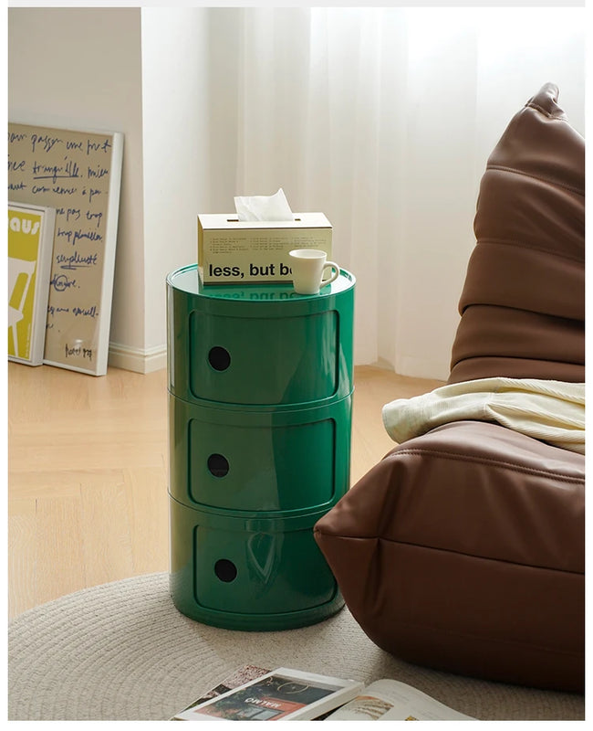 Round bedside table nordic plastic Bedside cabinet for bedroom small side end table nightstand Storage locker