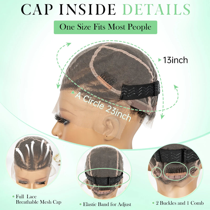 Full Lace Cornrow Braided Wigs Synthetic Braids Wig with Baby Hair Short Afro Curly Knotless Braided Lace Wig for Black Women
