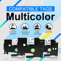 2PK Fabric 12mm*3m Blue on White IRON Tapes TZe-FA4 TZ FA231 TZe-FA531 TZe-FAE3 for Brother Label Printers P-touch