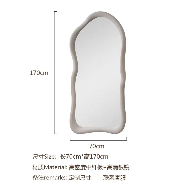 Design Girls Mirror Stickers Bedroom Aesthetic Modern Makeup Mirror Prism Ornament Adornos Para El Hogar House Accessories