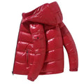 High Quality New Hooded Down Men Trend Solid Color Short Winter Hooded Jackets Coat Windproof Thickened Warm Long Sleeve Parkas
