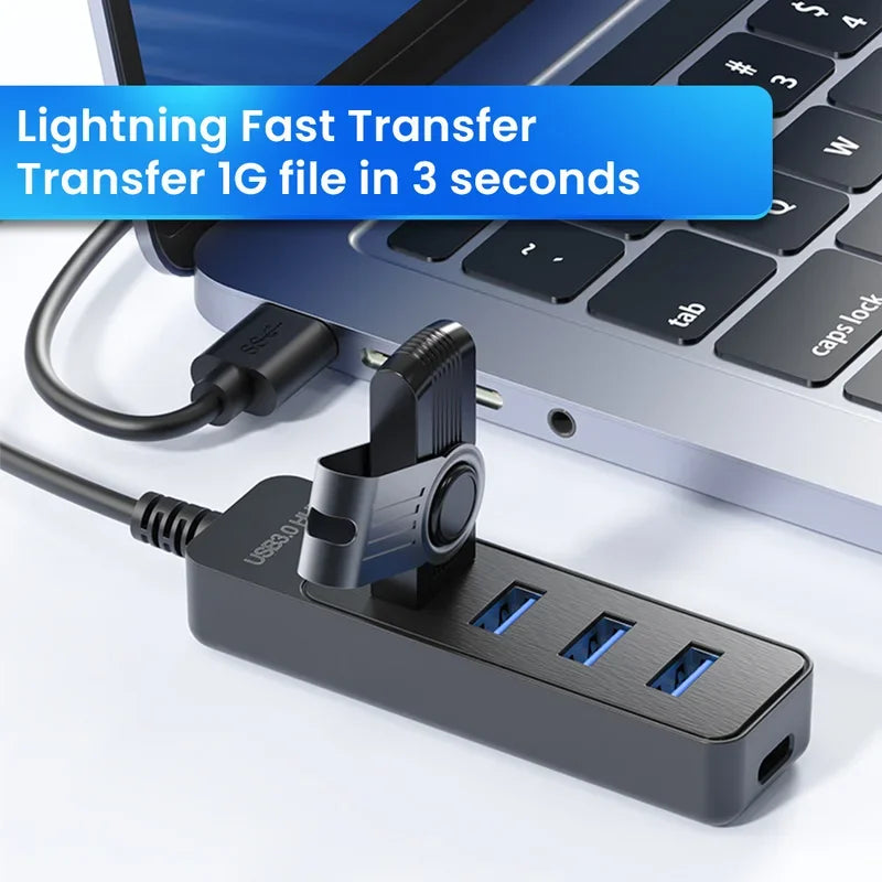 USB 3.0 Power Adapter 4-Port Multi-Function USB Hub USB 2.0 Type-C Hub Multi-Function Expansion Accessory