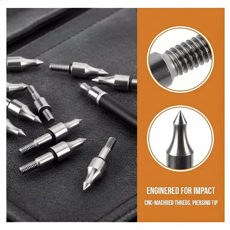 New Screw In Metal Field Points 8.8mm Archery Arrow | SAMAG