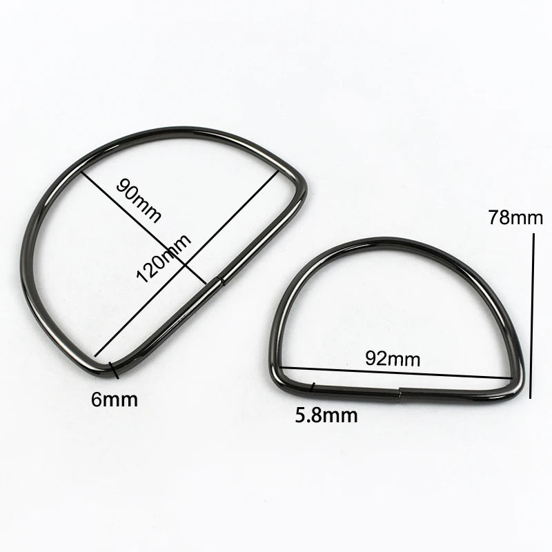 1-10Pcs D Ring Shape Metal Handles Replacement DIY Handbags Bags Purse for Making Women Bag Belt Hardware Accessories