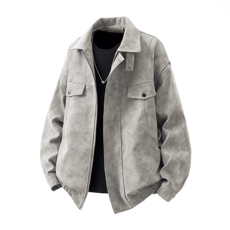 Men's Oversized Casual Leather Jacket