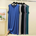 Cool Lightweight Modal Sleepwear Long One-Piece Robe for Men Summer Thin Breathable Naked Sleep Suit Home Comfortable Pajamas