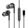 USB Type C in Ear Headphones HiFi Stereo Earphones With HD Mic Wired Earbuds For Samsung Galaxy S25 S24 S23 Wire Control Headset