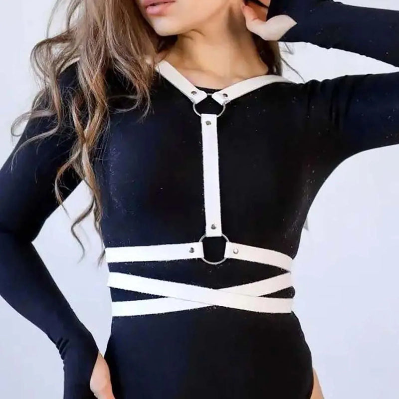 Women Trend Punk Belt Fashion Leather Waist Belt Female Street Style Decoration Suspenders Gothic Clothing Accessories