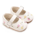 VALEN SINA 0-18 Months Newborn Girl White Baptism Shoes Bow Non-slip Rubber Soft-Sole Flat PU First Walker Mary Janes