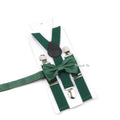 Fashion Men Kids Turquoise Green Suspender Bowtie Sets Elastic Solid Color Y - back Straps Butterfly - Visuel 23 | SAMAG
