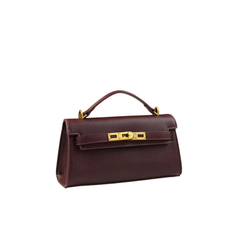 French Crocodile Trendy Solid Color Handbag Women's Classic Versatile Boston Bag
