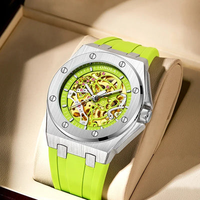 ONOLA 3834 Automatic Mechanical Men's Watch Fashion Sport Waterproof Luminous Watches for Silicone Strap | SAMAG