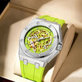ONOLA 3834 Automatic Mechanical Men's Watch Fashion Sport Waterproof Luminous Watches for Men Silicone Strap Relogio Masculino