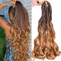 Loose Wave Braiding Hair Extensions 24" Synthetic Spiral Curls Braids Hair Pre Stretched Bouncy Braid French Curls Braiding Hair