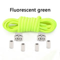 Oval Elastic Shoelace Metal Buckle Laces Unisex Quick-On/Off Shoelaces for Sneakers and Boots 1Pair/2Pair