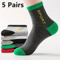 5pairs Men's Quarter Length Athletic Socks For Sports | SAMAG