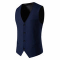 Men's Business Casual Suit Vest Slim Fit Solid Color Single Breasted Wedding Suit Vests Formal Dress Vests Party
