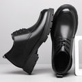 Invisible Comfortable Heightened Shoes for Men 3/6/8CM Thick Platform Genuine Leather Man Dress Shoes Casual Elevator Derby Shoe