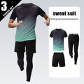 5/3/2/1 Piece Men's Four Seasons Multi-match Combination Sports Suit Gradual Zipper Jacket Running Fitness Short-sleeved Shorts